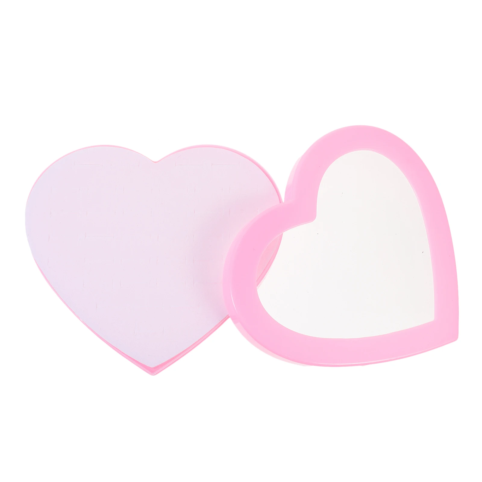

Children Ring Box Simple Storage Jewelry Holder Heart Shaped ganizer Plastic Lightweight Portable Container Bedroom Display