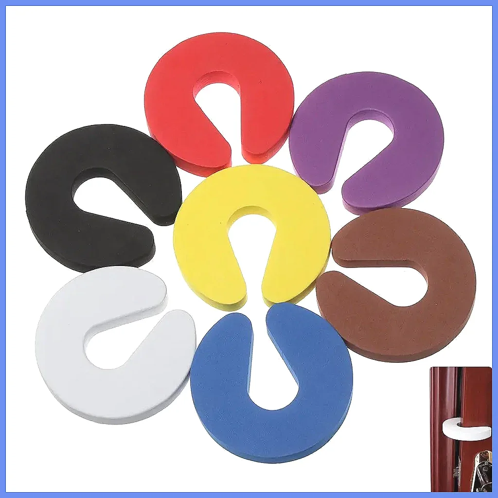 Soft Foam Door Stopper Clip Guard Finger Protector for Kitchen Bedroom Home Security Practical Anti-Pinch Door Wedge Hardware