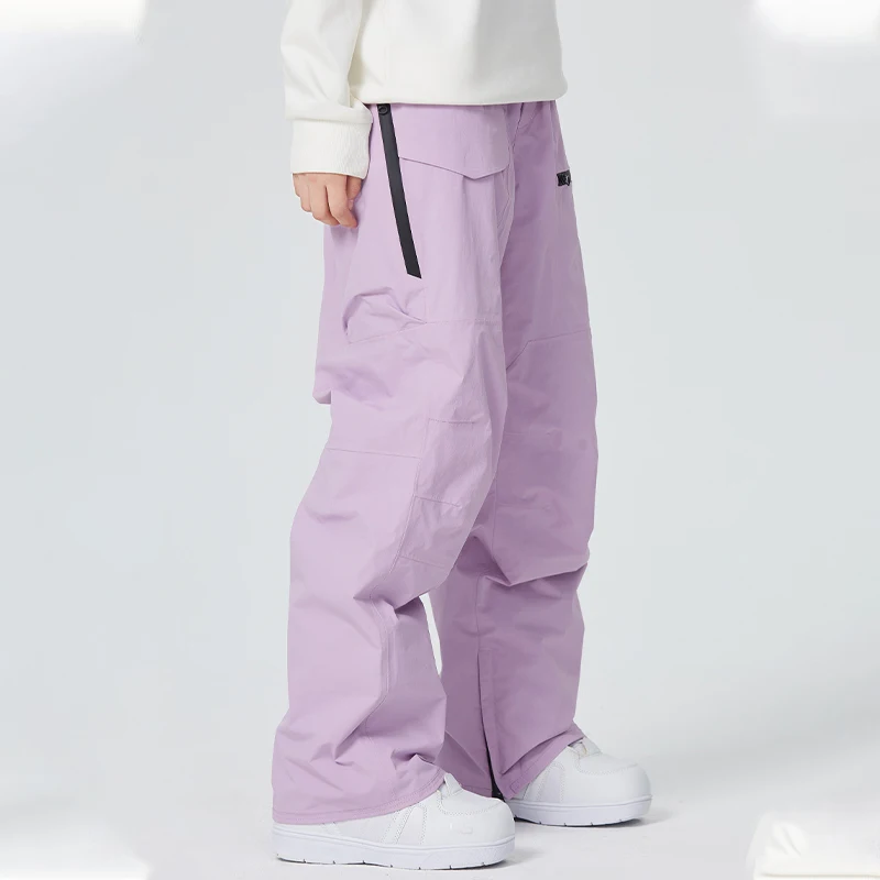 

Winter New Windproof Waterproof Solid Color Snow Pants Women Winter Thermal Pant Men Outdoor Snowboard Sports Clothing Adult