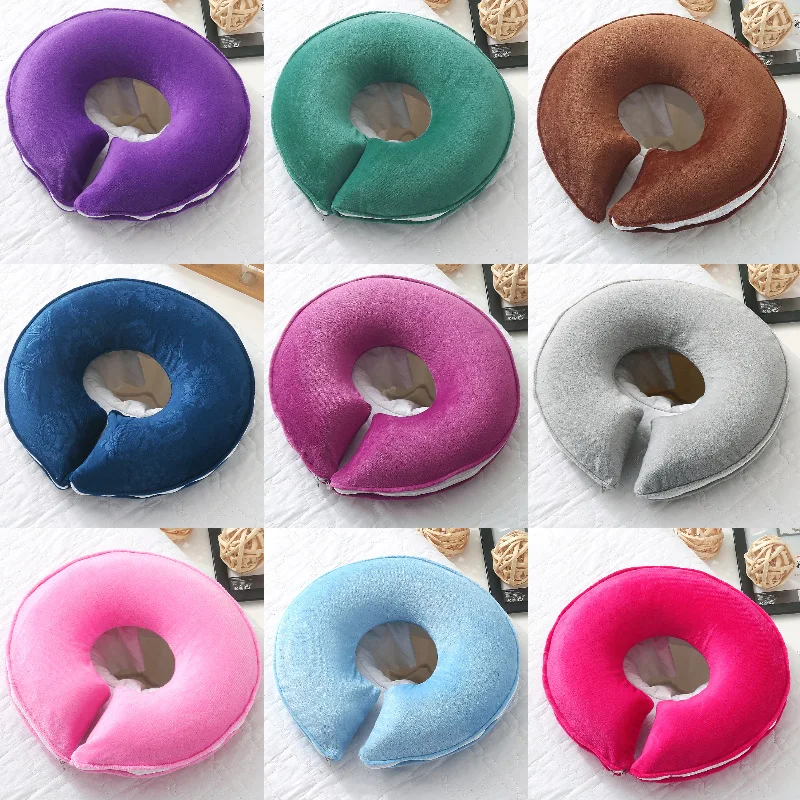 

Beauty Salon Lying Pillow Cotton/ Latex Face Rest Cradle Body Massage for Massage SPA Pad Relax Face Pillow Zipper Removable