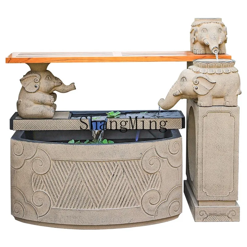 

FG new Chinese outdoor flowing water landscape fountain courtyard balcony garden decoration outdoor rockery fish pond