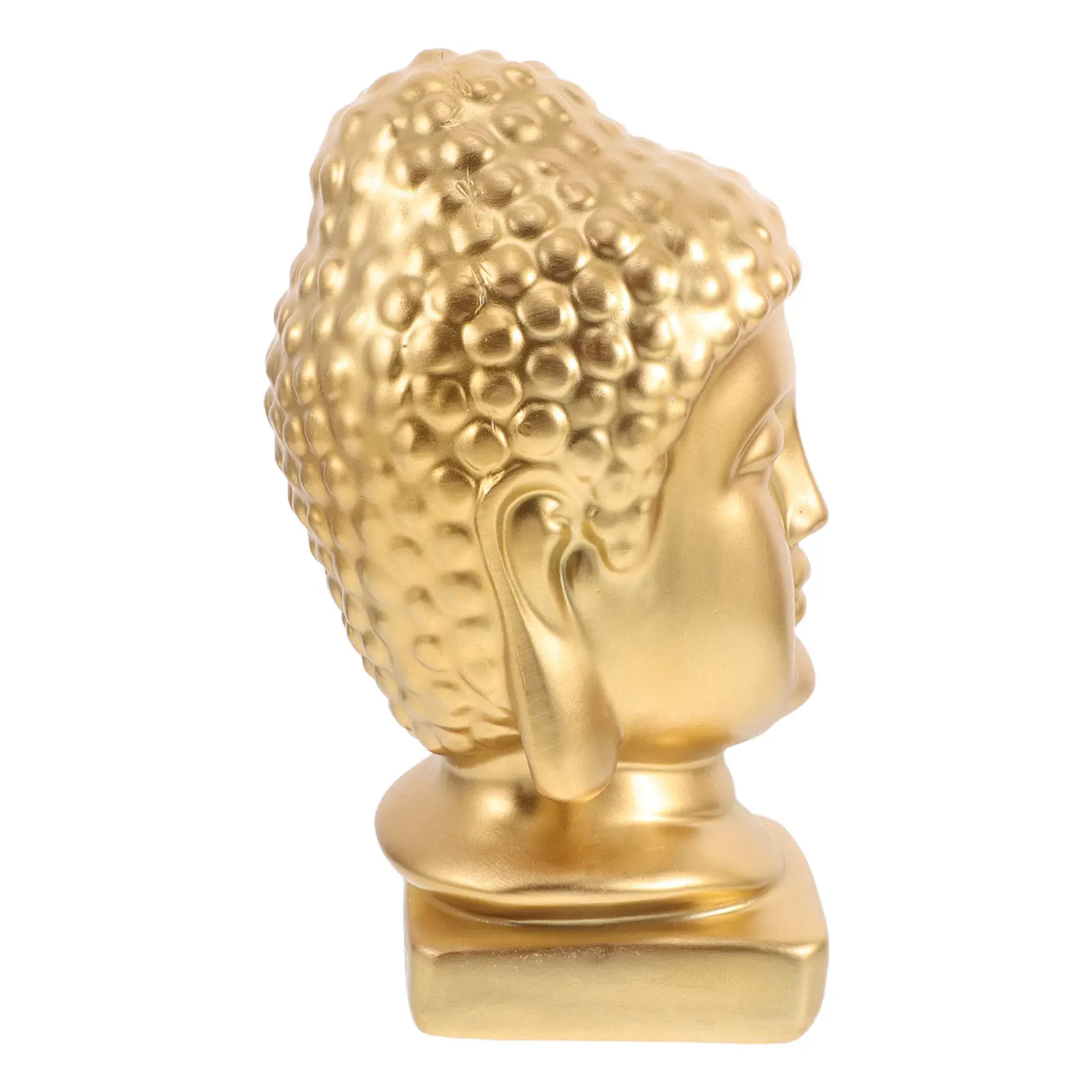 Resin Buddha Head Art Statue Elegant Detailed Sculpture for Living Room Entryway Meditation Feng Shui Spiritual Decor Home view 6