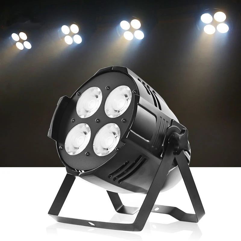 4 pieces 200W 4x50W LED COB Par Light Warm Cool White Stage Wash DMX512 Wedding Church Disco DJ Theater Equipment