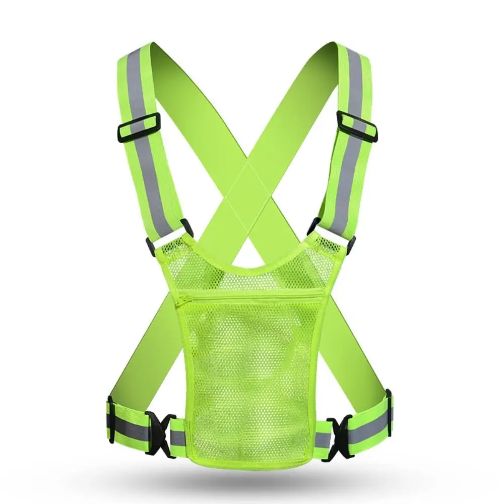 with Storage Bag Reflective Vest Night Warning Lightweight Reflective Safety Jacket High Visibility Adjustable