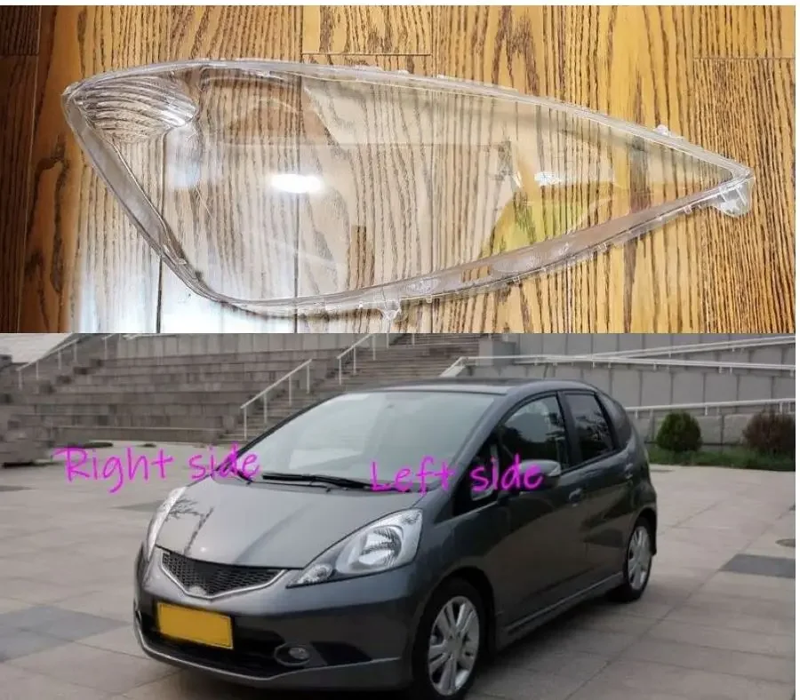 Dla Honda Fit Jazz Hatchback 2008 2009 2010, wymiana soczewki reflektora samochodowego, osłona reflektora, szkło reflektora