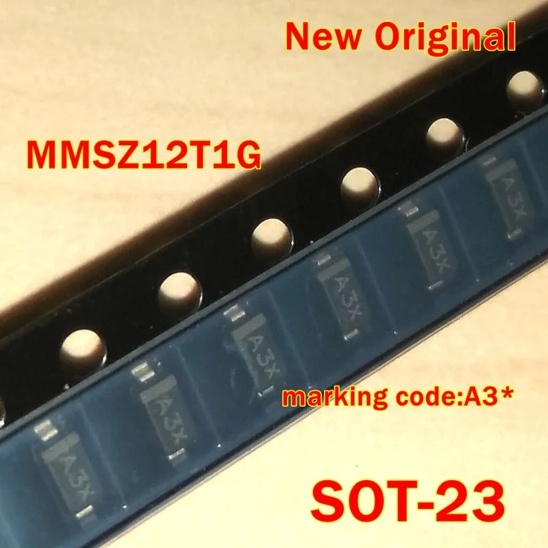 10Pcs to 500Pcs Mmsz12T1G Sot-23 New Original Marking Code: A3* Zener Voltage Regulators 12V