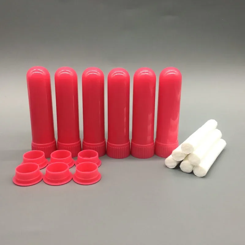 30/50/80/100/200pack Lege Neusinhalator Buis met Katoenen Wieken Refill Plastic Neusinhalator Sticks voor Essentiële Olie Containers