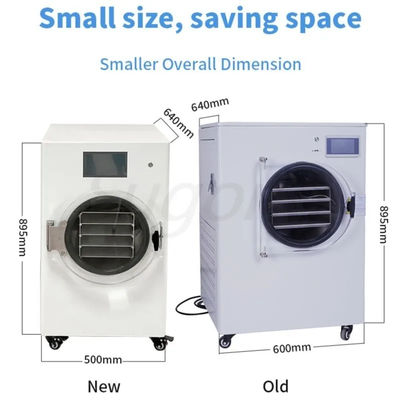 Home Freeze Dryer Food Grade Stainless Steel Lyophilizer Low Noise for Fruits Vegetables Meat Drying