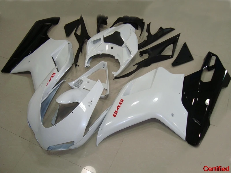 

Bodywork Bodywork fairing kit for Ducati 848 1098 07 08 09 10 11 white black fairings set 848 1198 2007-2011 DY65