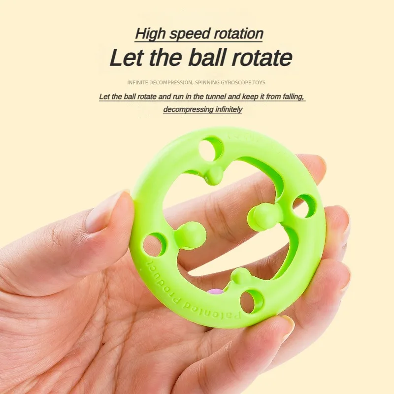 Mini fidget spinner spiral ball finger stress relief toy sensory training toys for adults and children