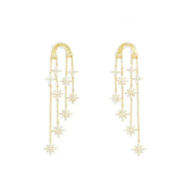 LI KI925 Sterling Silver High Quality 2023 August New Lucky Meteor Earrings Fashion Exquisite  Jewelry Valentine'S Day Gift view 5