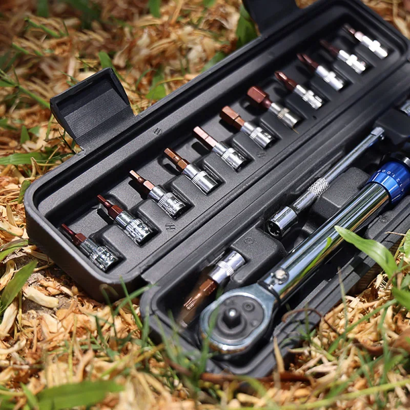 

15PCs Torque Wrench Set Pro Motorcycle Repair Kit Repairing Tool High Precise Torque Preset Adjustable Ratchet Allen Key Tool
