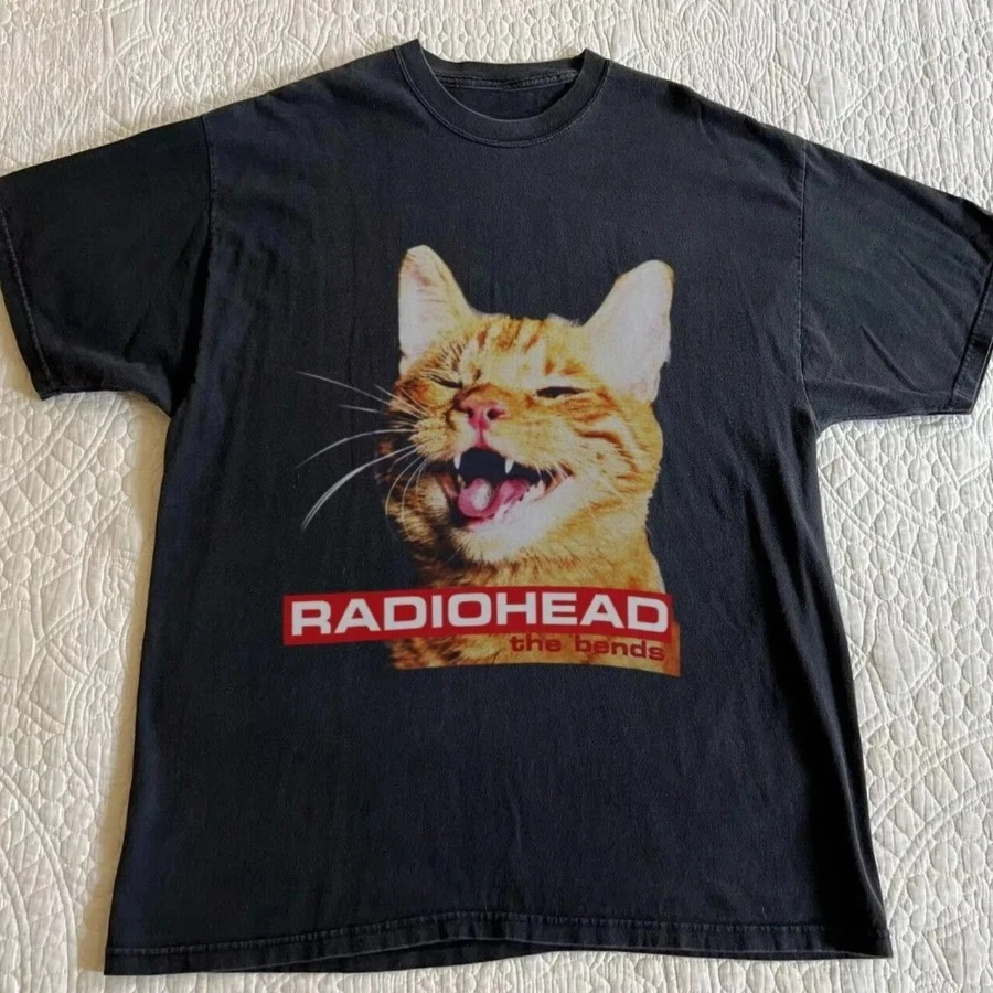 Summer New Women's Clothing T-shirt Radiohead The Bend Funny Short-sleeved Black Shirt T-shirt Retro Fashion Unisex T-shirt
