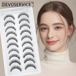 DEVOSERVICE Lashes 6/10pairs Natural Short False Eyelashes 3D Mink Lashes Extensions False Eyelashes Faux Cils Makeup Wholesale