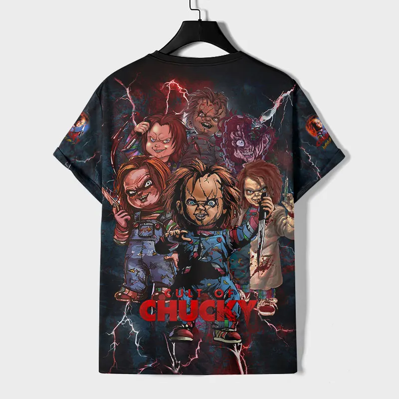 New Cult of Chucky T Shirt Men Women 3D Print Tee Summer Vintage Casual Short Sleeve Tops Cool Streetwear T-shirt Goth Clothes