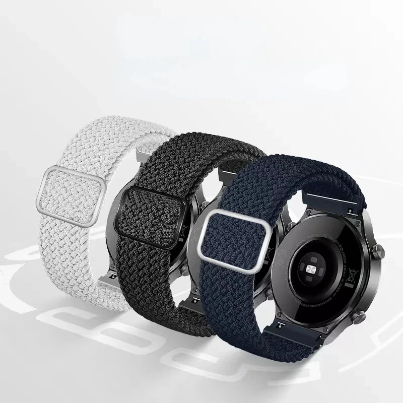 16mm 18mm 20mm 22mm Adjustable Woven Watch Strap Band For Smart Sport Watch Connected Bracelet Ms. Watchband Watchstrap accessor