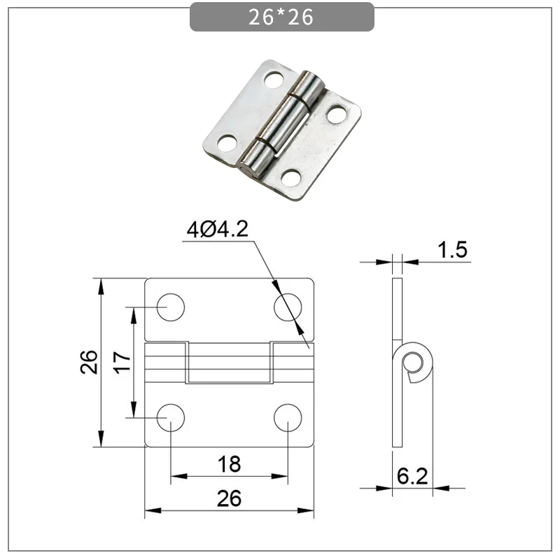 Iron Damping Shaft Positioning Hinge Can Stop At Will, Torque Force Hinge 26 * 26 Stop Hinge