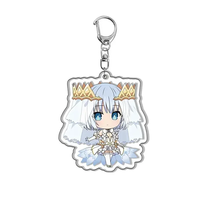 Anime Collection Cosplay Keychain Figures Tokisaki Kurumi Yatogami Toka Himekawa Yoshino Acrylic Keyring Friend Gift