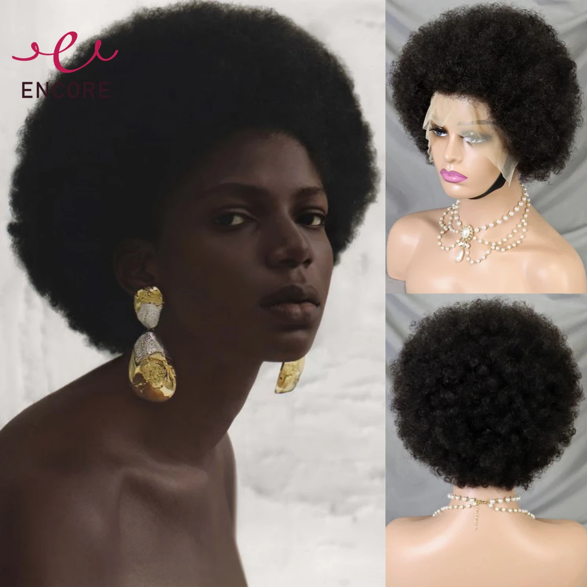 

Afro Kinky Curly Lace Bob Wigs 13x4 Transparent HD Lace Frontal Wig Remy Human Hair Wigs Natural Short Bob Wigs for Black Women