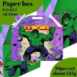 Avengers Hulk Party Favors Boxes for Kids Birthday Decor Supplies Dinosaur Gift Box Baby Shower Candy Box Paper Small Cake Box