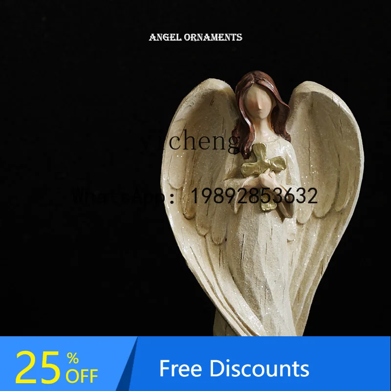 

AA creative relief angel girl modeling resin living room decoration ornament gift
