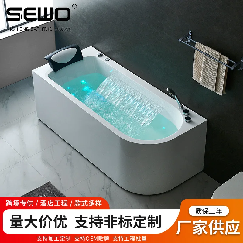 

Acrylic Bath Bathroom Surf Massage Waterfall Integrated Seamless Bath Adult Home Hotel Acrylic Bath