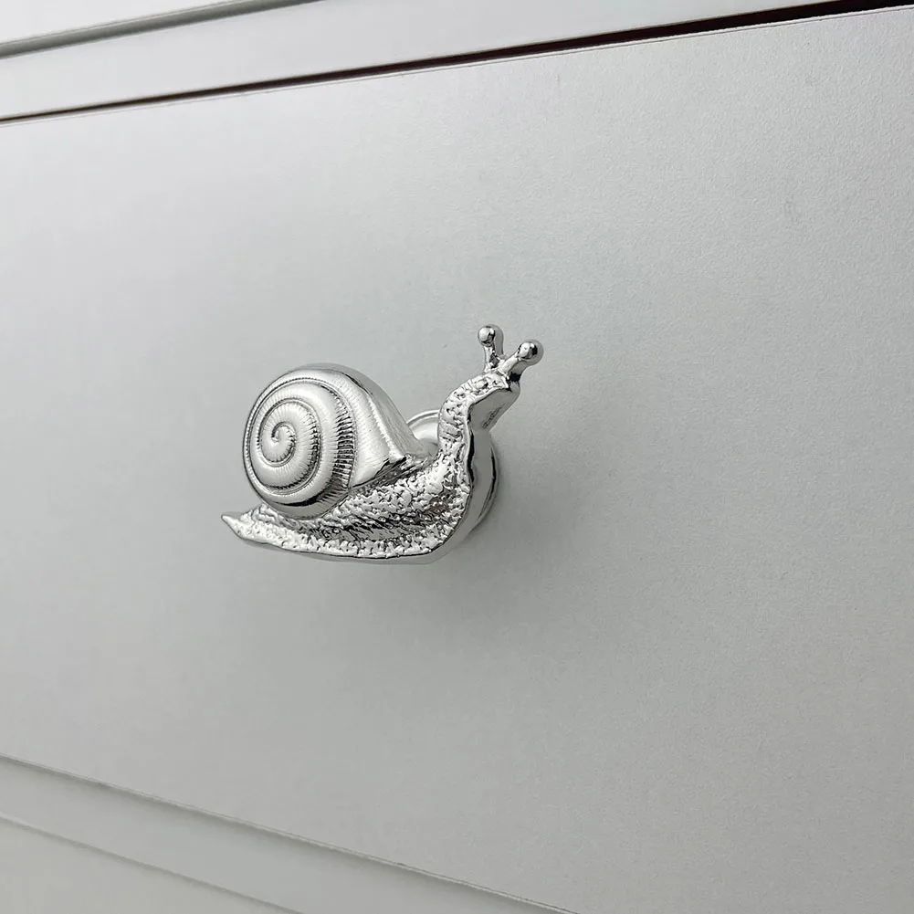 1pcs Snail Brass Drawer Cabinet Door Handle Pure Copper Creative Wardrobe Tea Jewelry Box Knobs Pulls Decor Hardware