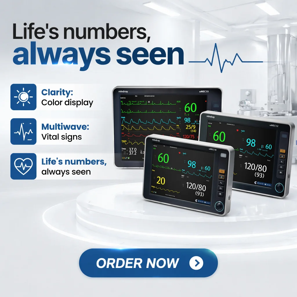 Yuvnice PM12B 12.1 Inch TFT Electric Multi-parameter Patient Monitor Veterinary Use Picco Module CE Certified Class II 1 Year