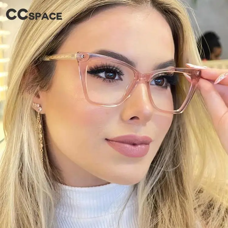 53349 TR90 Anti Blue Light Plastic Titanium Optical Glasses Frames for Women Fashion Computer Eyeglasses