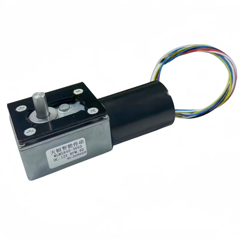 12V/24V brushless gear reduction motor, 5840-3650 with self-locking function, equipped with bracket