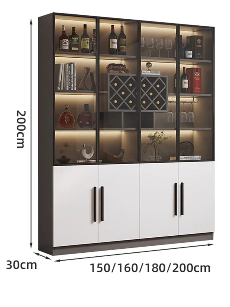 Luxury Display Restaurant Wine Cabinet Glass Door Collect Wine Cabinet Bookcase Storage Armarios Stojak Na Wino Bar Furniture