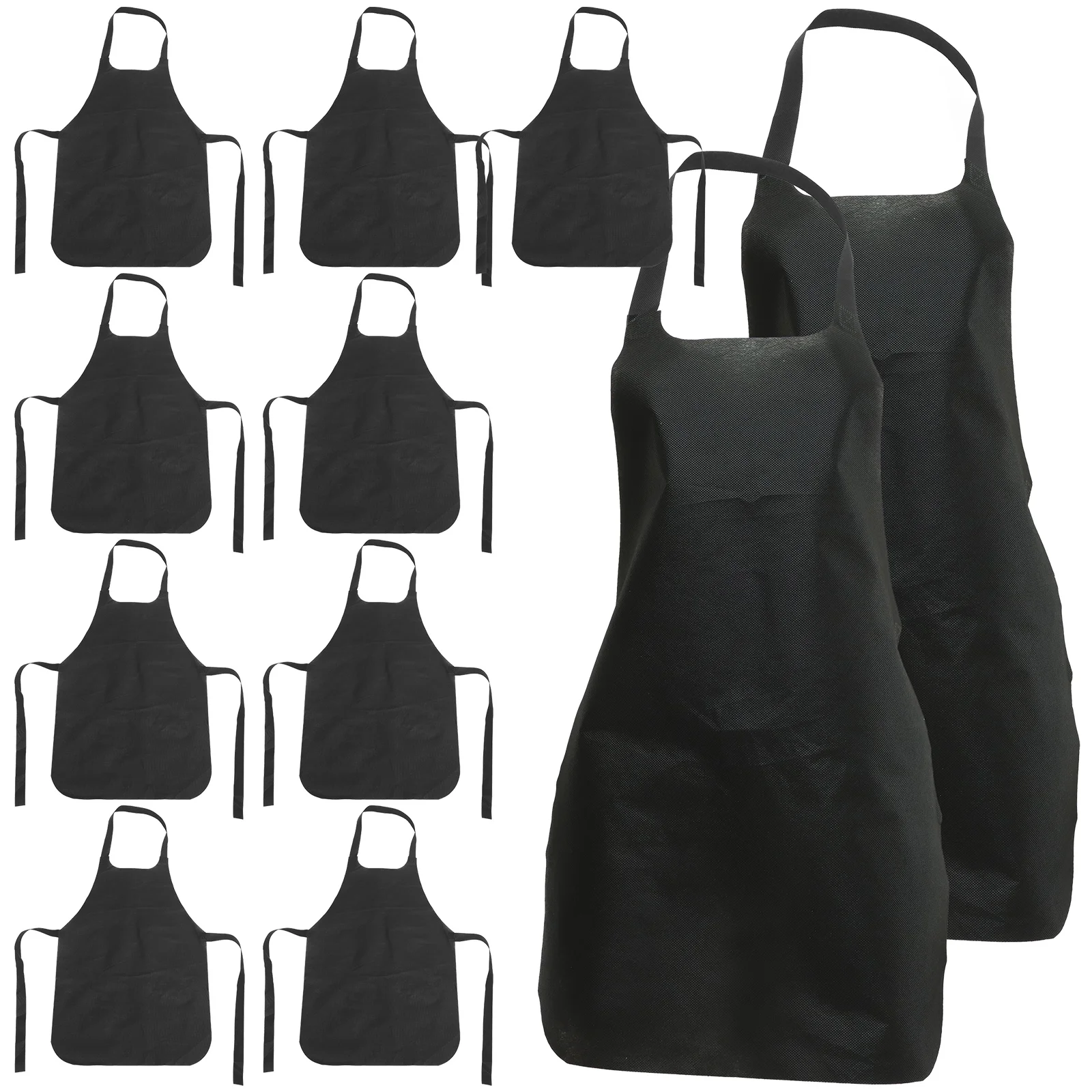 11 Pcs Overalls for Men Disposable Apron Non-woven Thickened Mens Aprons Pocket