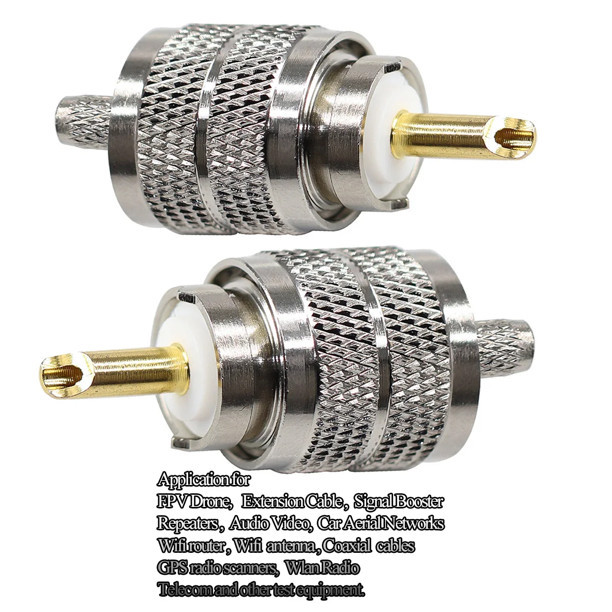 SO239 Connector PL259ชายปลั๊ก Crimp Coax อะแดปเตอร์ SO239 PL-259 RF สำหรับ LMR195 RG58 RG142 RG400