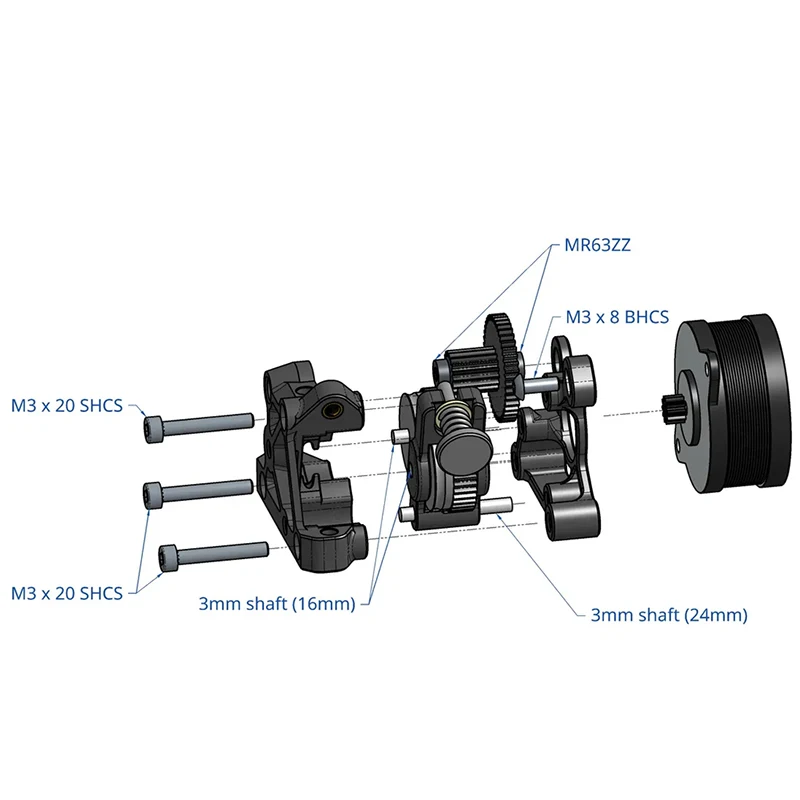 Imagem -05 - Sherpa Extrusora Gear Kit para Impressora 3d ae Mini Grande Engrenagem Clockwork2 Aço Endurecido Pa66 Hrc60 Engrenagens Alta Qualidade Voron2.4