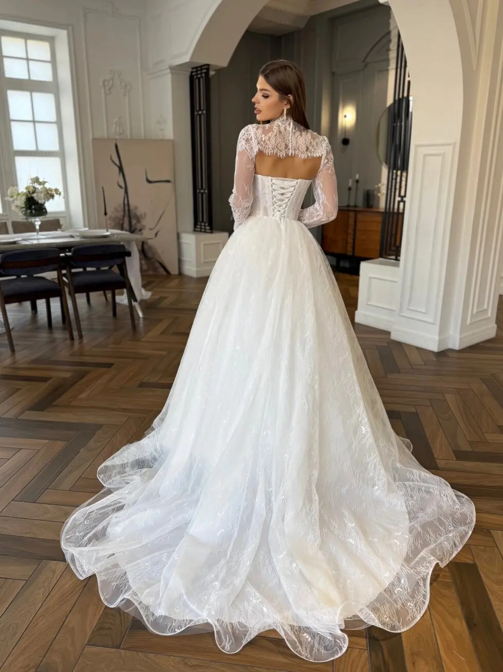 Customized Lace Wedding Dresses with Jacket Strapless Corset Bride Gown Full Lace Appliques Lace Country Bridal Gowns Vestidos