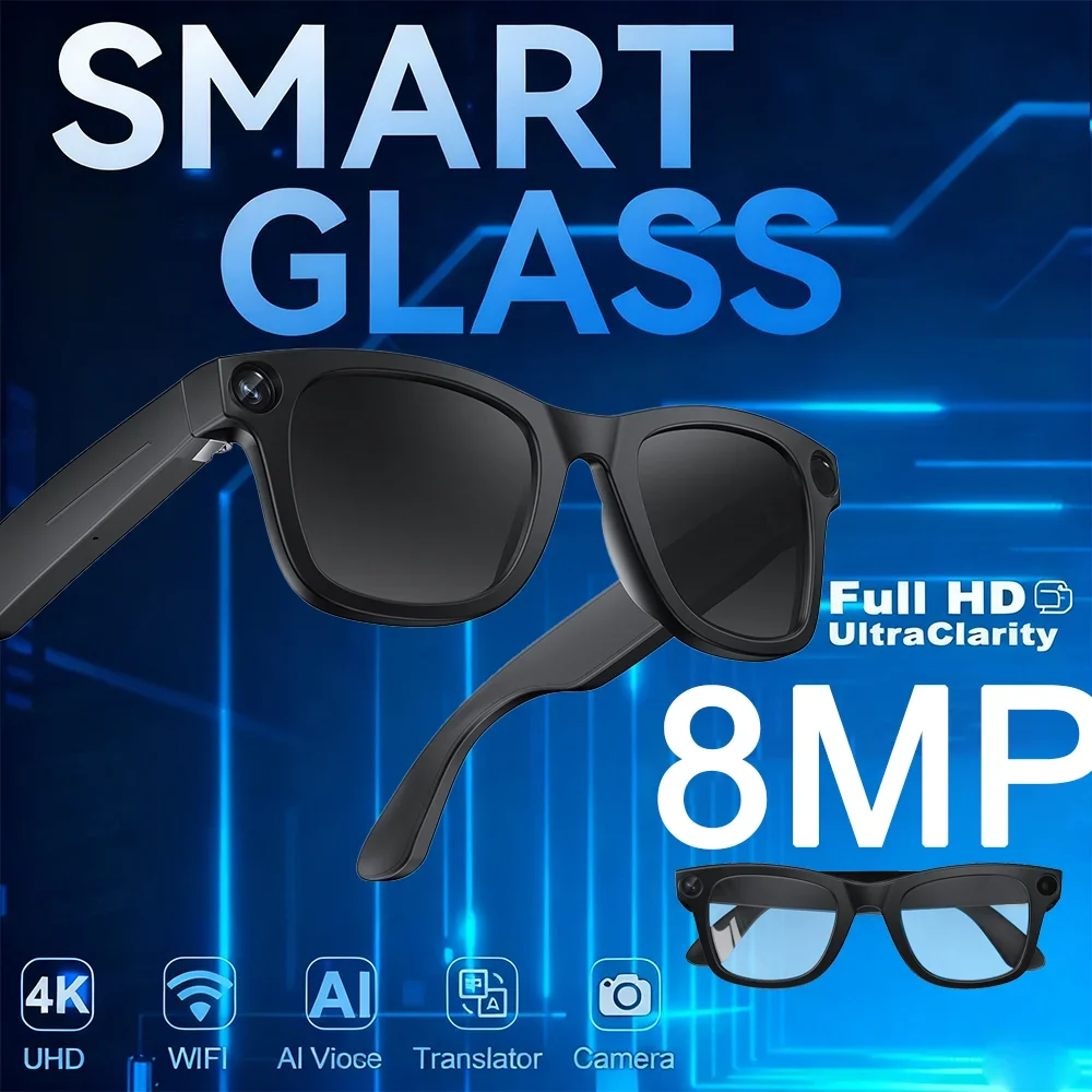 

AI smart glasses, 8MP HD camera, video calling, wireless communication, intelligent translation, 230mAh battery, voice assistant