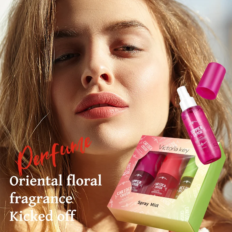 Gift Box Set 90ml *3 Summer Fruit and Flower Powerful Deodorizing Air Freshener Clothes Deodorizer Long-Lasting Fragrance Hotel,