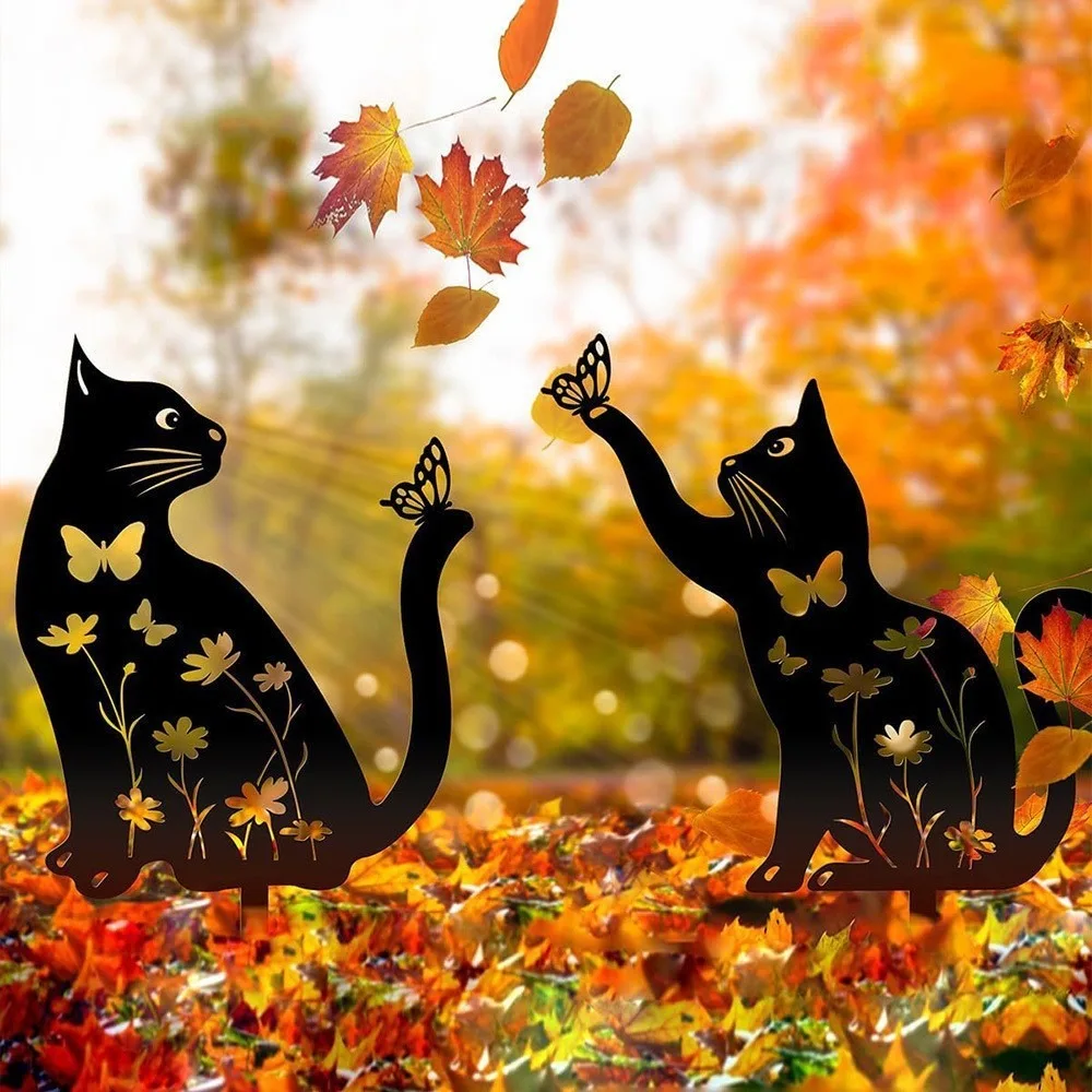 

Metal Dog Garden Decor for Outside Puppy Decorative Garden Stakes Dog Silhouette Outdoor Decor Yard Art Dog Yard