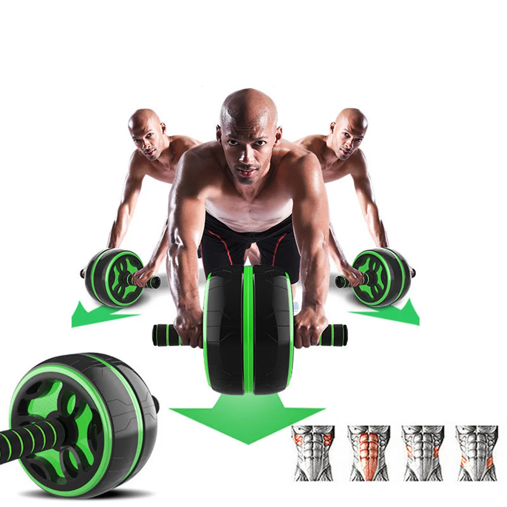 

1pcs Abdominal Wheel Thickened Steel Tube Pvc Roller For Core Strength Training Abdomen Exercise Roller For Fitness Workout