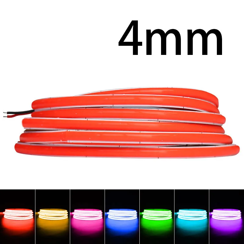 DC 12V 24V COB LED Strip Ultra-thin 4mm For Cabinet Light Background Wall Decoration 480LEDs/m High-density Flexible Light Strip