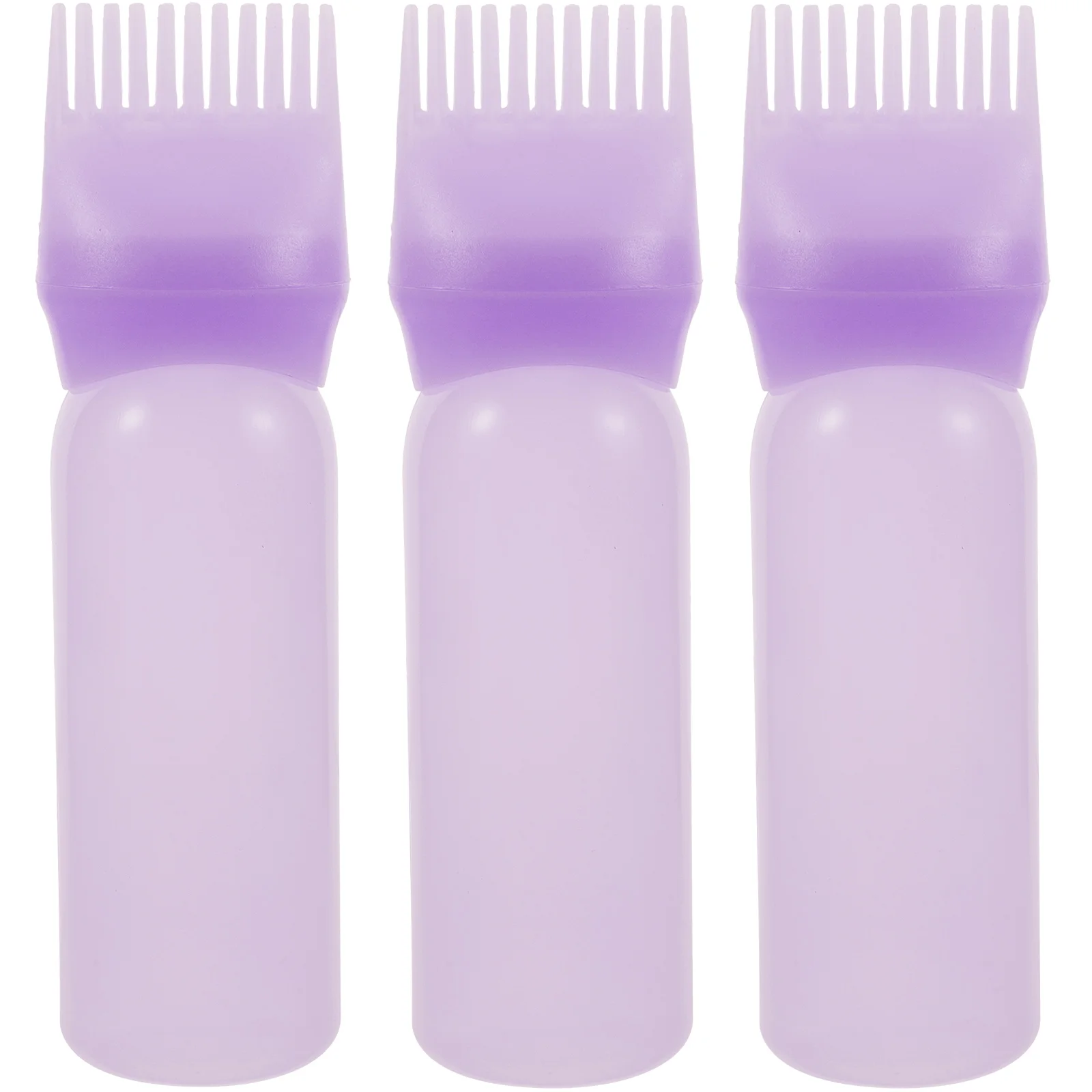 

3pcs Root Comb Applicator Bottle Brush Dyeing Shampoo Bottle Hair Oil Applicator Bottle Hair Dye Comb Bottle Hair Styling Tool