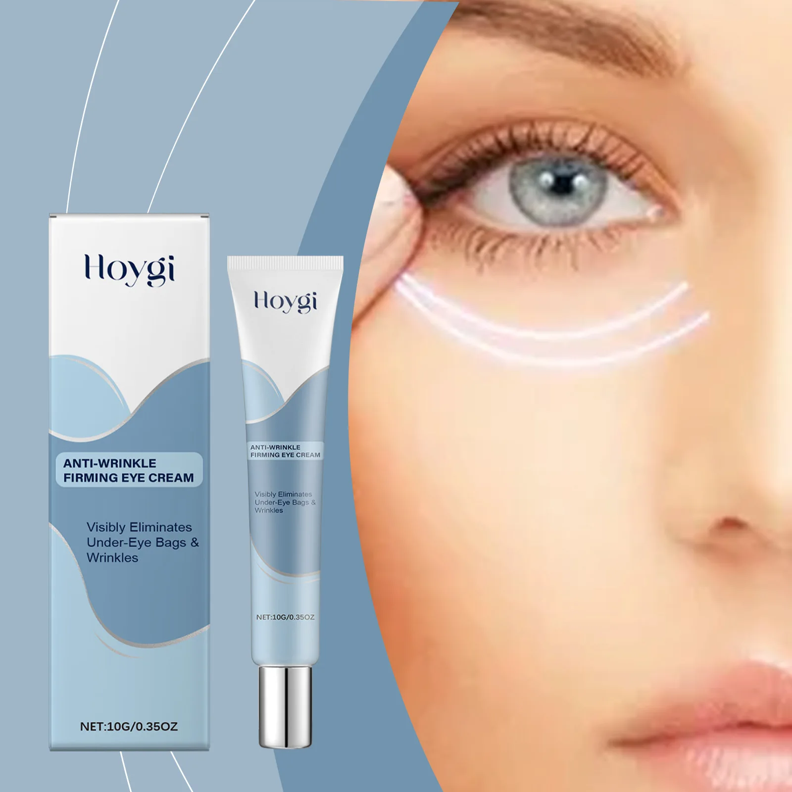 

Hydrating Anti-Wrinkle Eye Cream with Hyaluronic Acid & Vitamin E, Moisturizes & Firms Eye Skin, Reduces Fine Lines, 10g