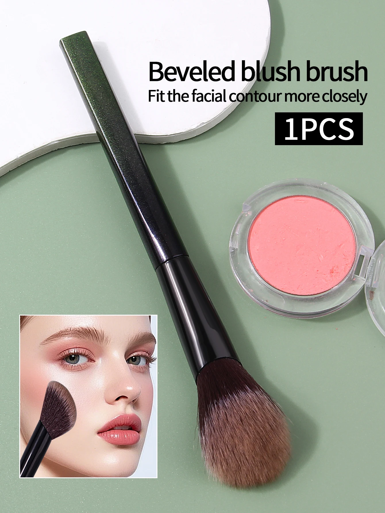 2025年新作 アングルコントゥアブラシ、チークブラシ、ハイライトブラシ、多機能フェイスメイクブラシ、初心者向け美容ツール