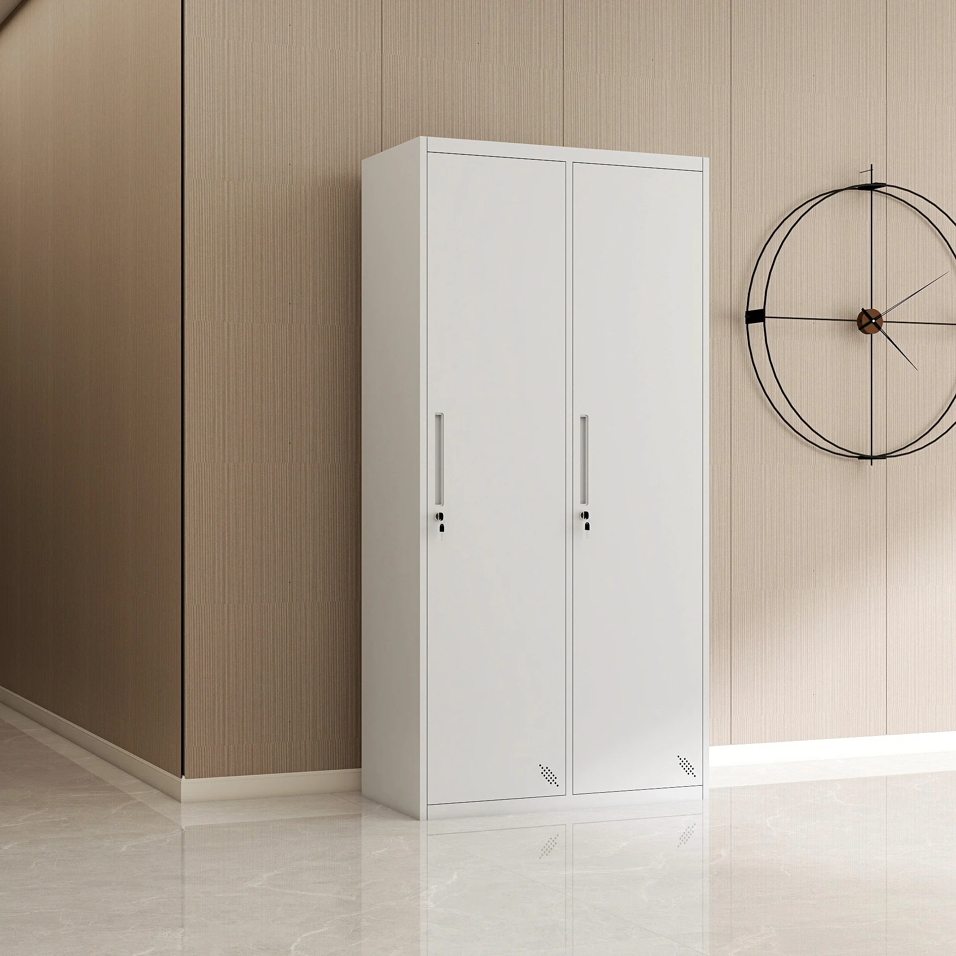 

2 Door Steel Wardrobe Metal Storage Locker Design Workshop Staff Locker Steel Gym School Steel Locker Cabinet
