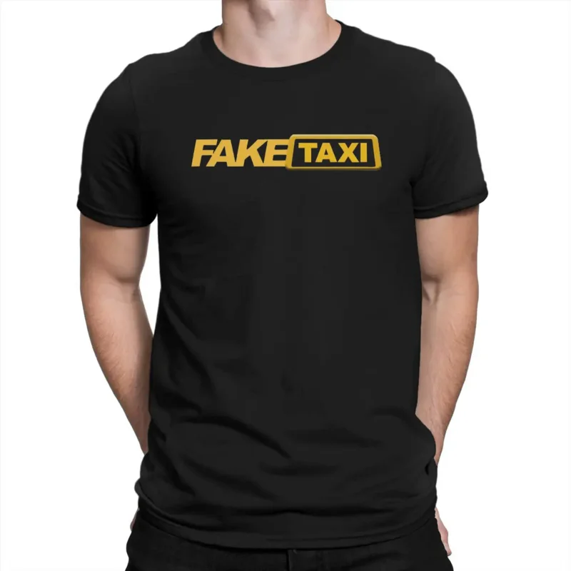 Men T-shirt driver casual 100% cotton tee shirt short sleeve fake taxi T shirts round neck clothing birthday gift