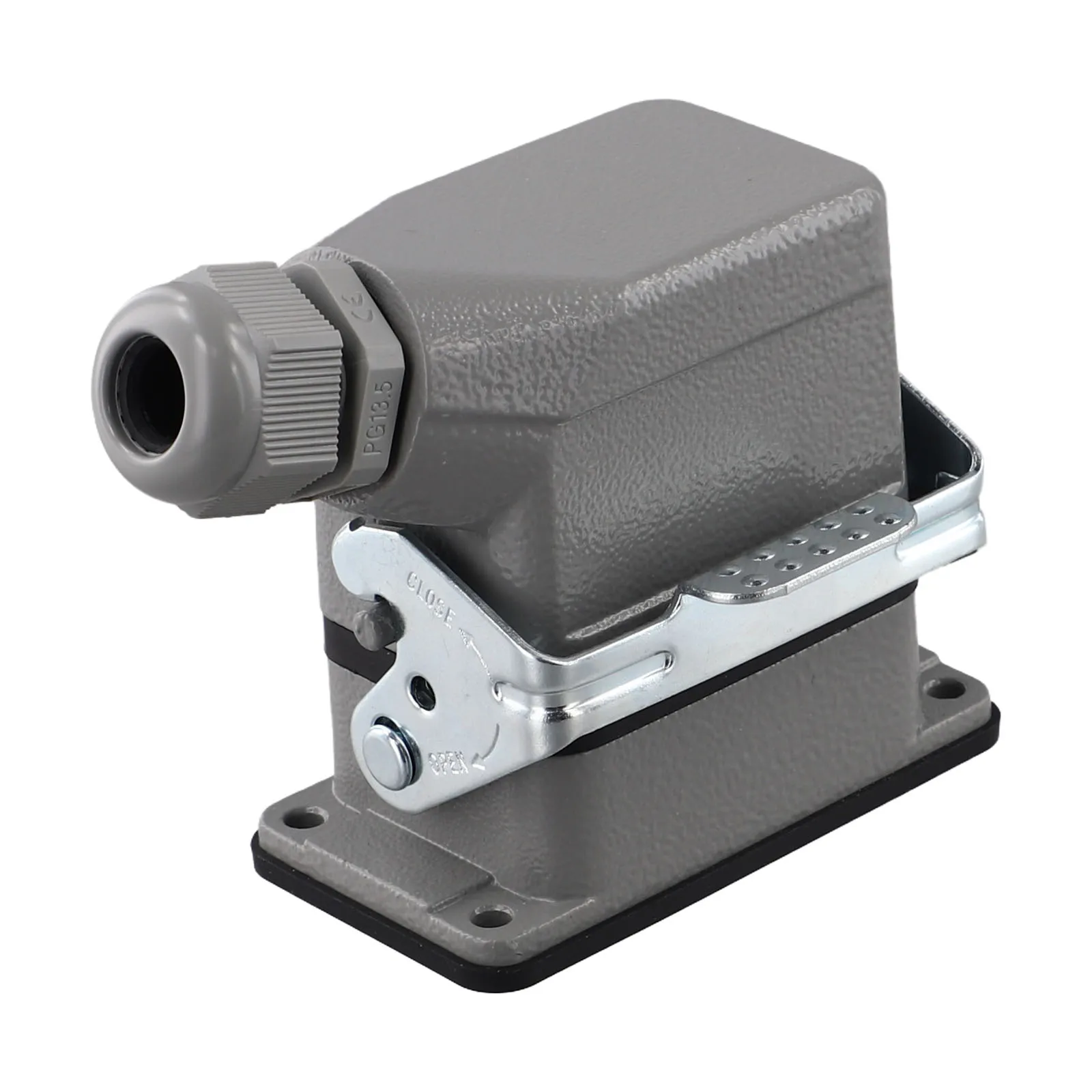 6 Pin Industrial Rectangular Connector 6 Core Grey Polycarbonate For Machinery Automation Equipment Electrical Supplies
