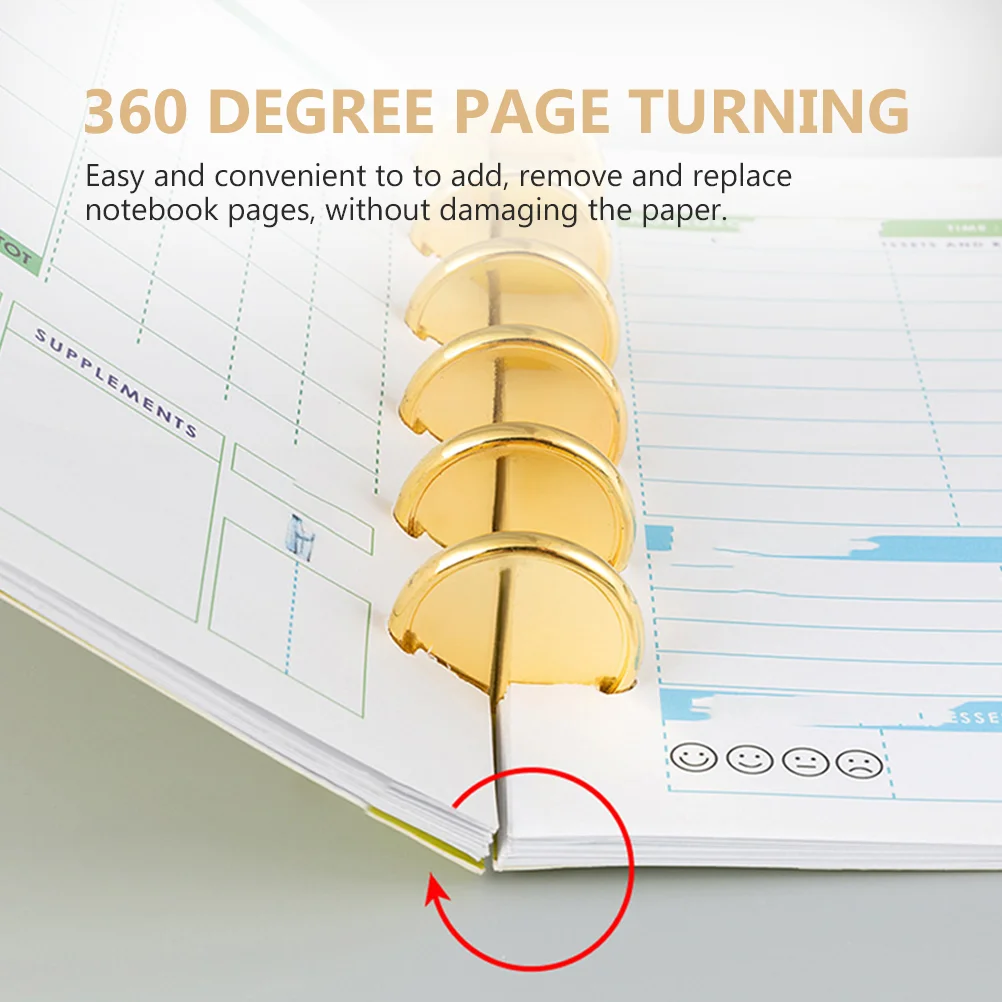 20 ชิ้นเห็ด Hole Binder ที่ละเอียดอ่อนหนังสือ Binders Disc Disbound แผ่นขยายโน้ตบุ๊ค Binding Supplies Abs