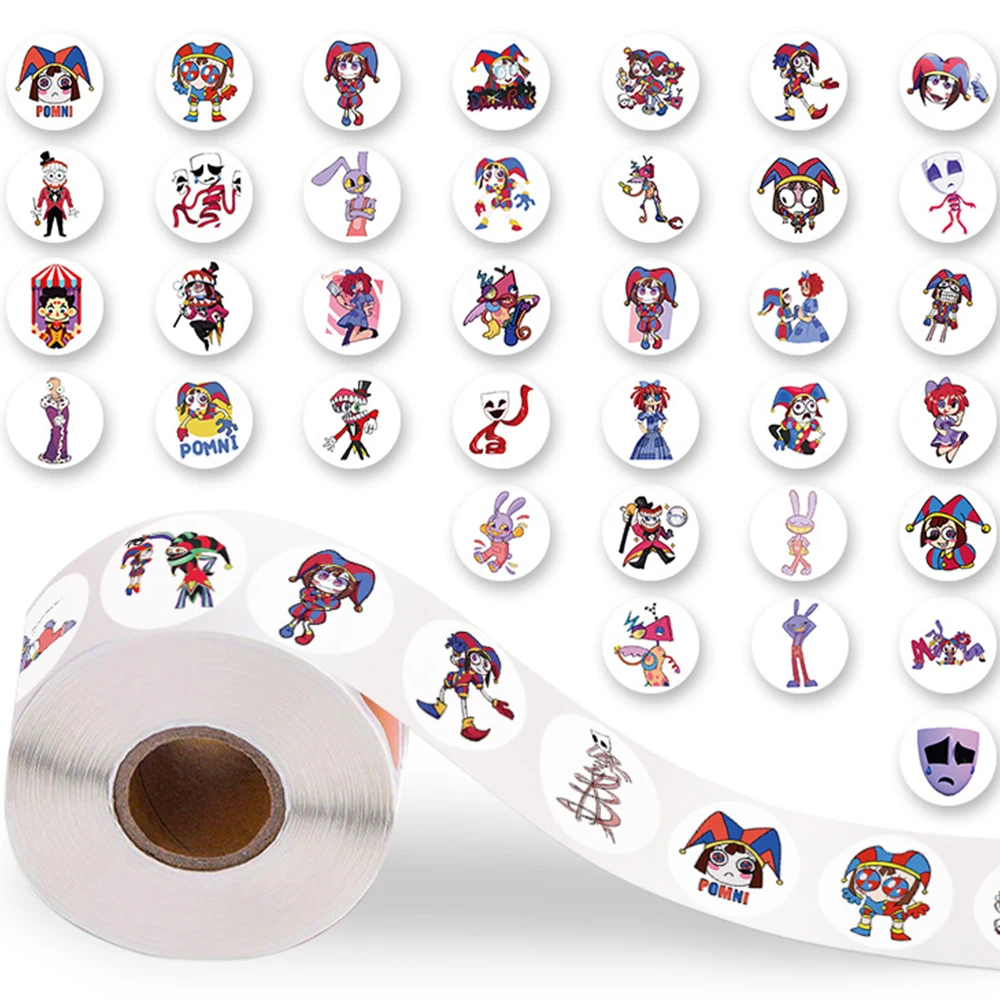 200pcs Cute Cartoon Sealing Labels Stickers Roll Kawaii Game Anime Kids Reward Sticker Decals Gifts