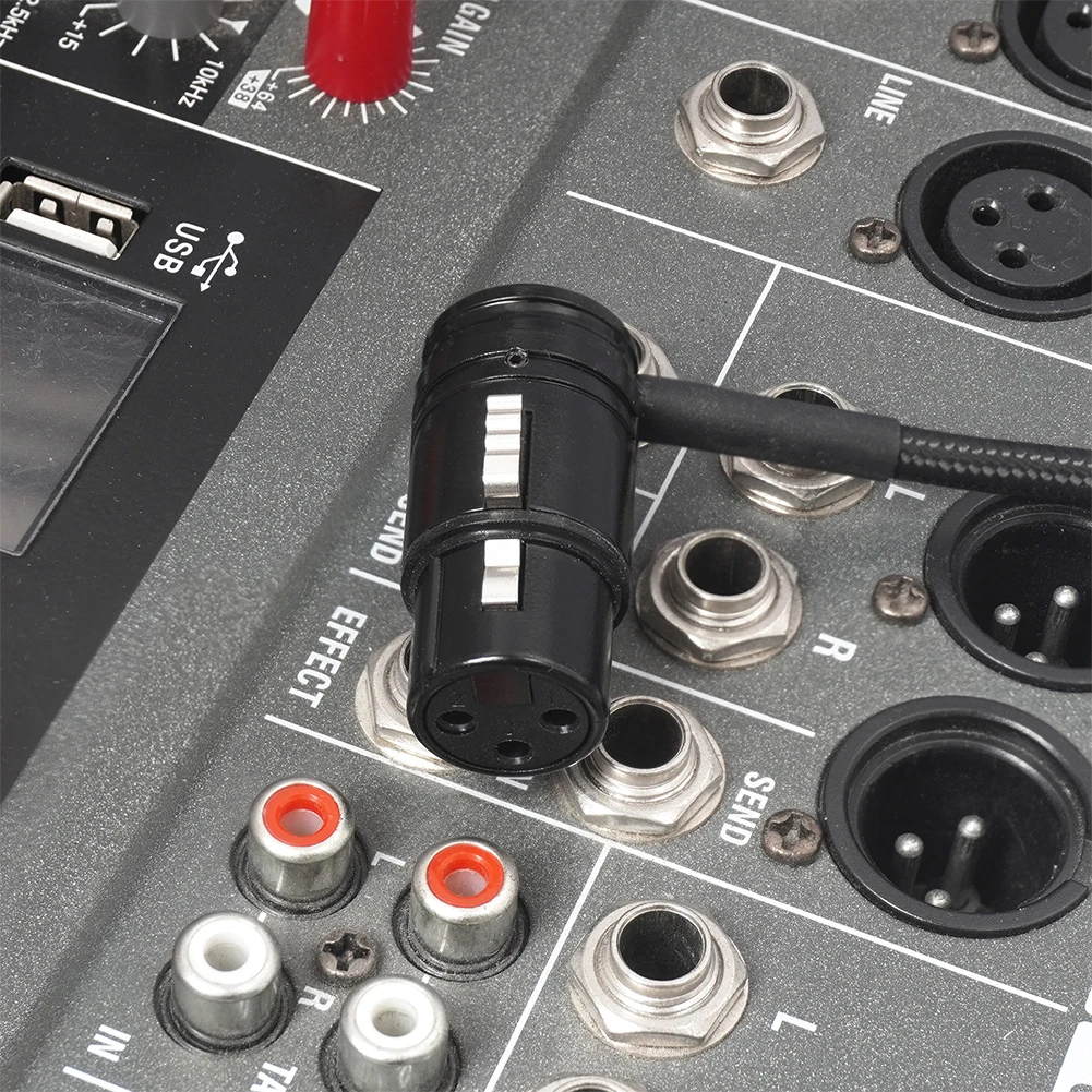 Male/Female Professional XLR Adapter with Wrench XLR Audio Gold Plated Connector Plug 90 Degree Right Angle for Microphone Mixer