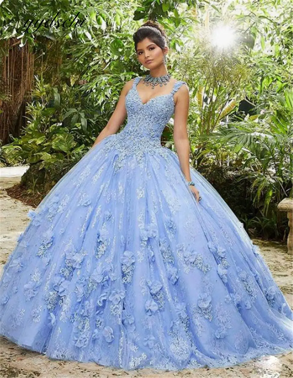 Paski Spaghetti Quinceanera suknie Tulle aplikacje księżniczka suknia Sweetheart dla dziewczynek wyjściowa sukienka na studniówkę 2023 szaty De Bal